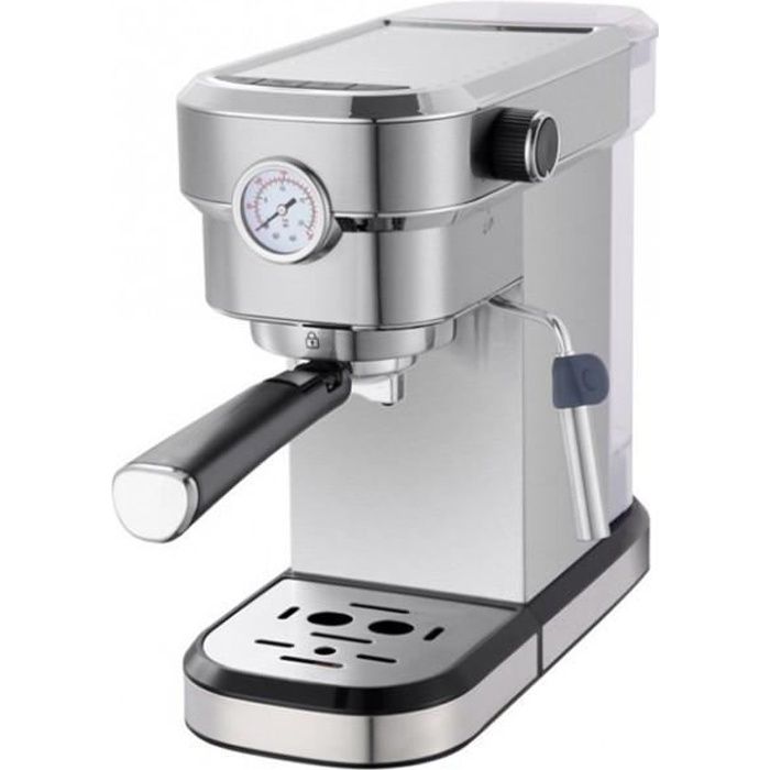 Machine à café expresso KITCHEN CHEF - 20 bars - Inox