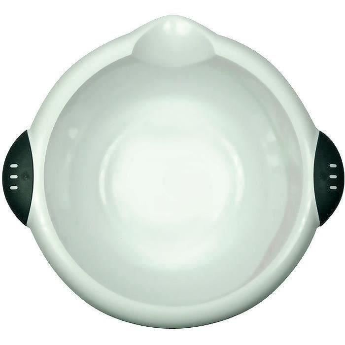 Cuvette ronde bimatière - 6 L - blanc