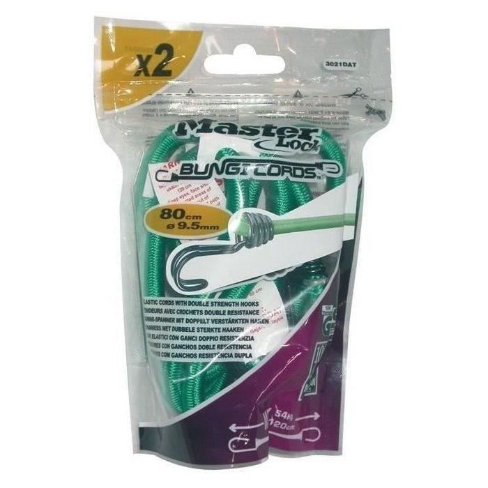 MASTER LOCK Lot de 2 Sandows - Vert - 80 cm