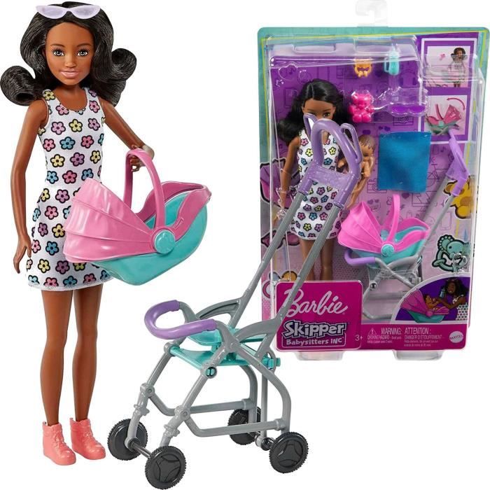 Barbie babysitter + enfant + accessoires