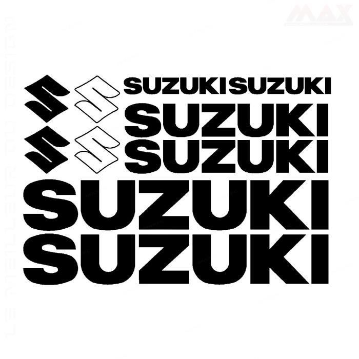 10 stickers SUZUKI – NOIR – sticker GSR GSXR SV GSXS Bandit - SUZ400