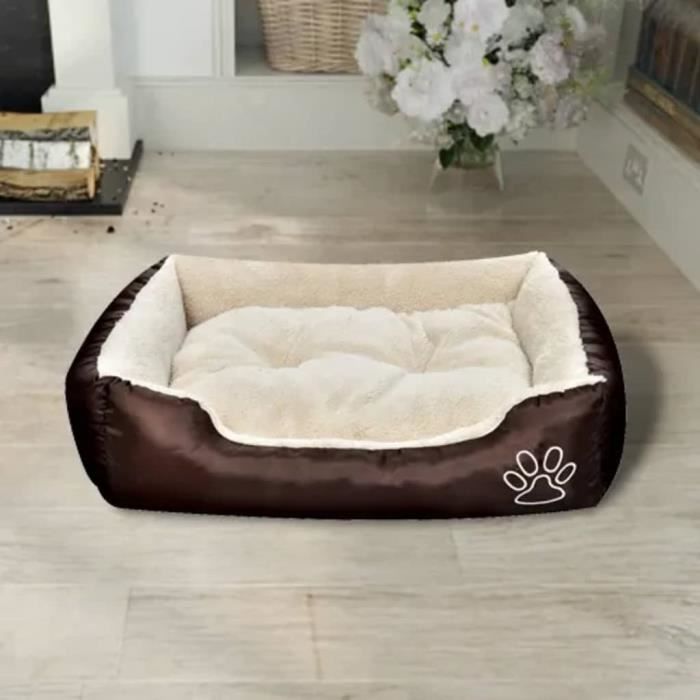 Lit pour chiens - Mothinessto - XXL - Marron et beige - Tissu Oxford - Hydrofuge