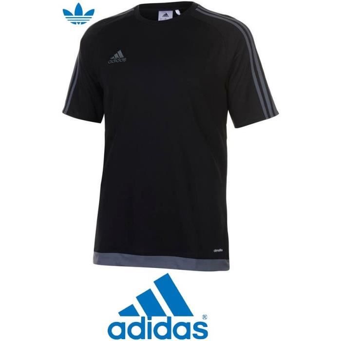 TEE SHIRT ADIDAS HOMME NOIR-GRIS CLIMALITE SPORT NOIR - GRIS