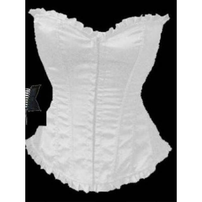 Wonder Beauty Femme Blanc Gland Vintage Overbust Sexy Corset Waist Trainer Bustier Top Blanc Cdiscount Pret A Porter
