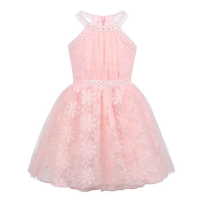 Robe Fille Ceremonie Courte Robe De Mariage Dentelle Princesse