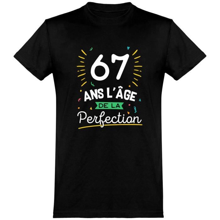Tee Shirt Homme Humour Cadeau Imprime En France 100 Coton 185gr 67 Ans La Perfection Black Cdiscount Pret A Porter Tee Shirt Homme Humour Cadeau Imprime En France 100 Coton 185gr 67 Ans La Perfection Black Cdiscount Pret A Porter