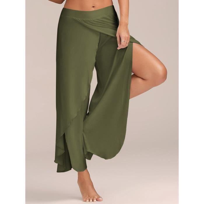 Pantalon large fendu best sale femme