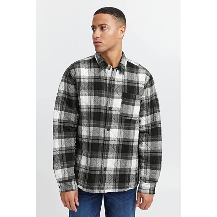 Chemise T-Shirt à Carreaux Homme Icepeak Burns - Manches Courtes - Bleu, Blanc, Marron