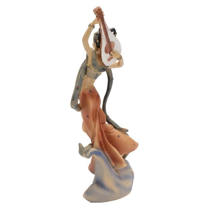 Peigne à Chignon Art Nouveau - Statue Femme Turquoise Vintage Doré - Décoration Coiffure - Neuf France