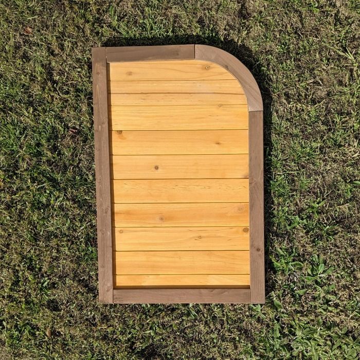 Meilleurs prix pour Porte pour niche chien double XXL - [MARQUE] - adaptée à la teinte de la niche - L 69 x l 45,5 cm