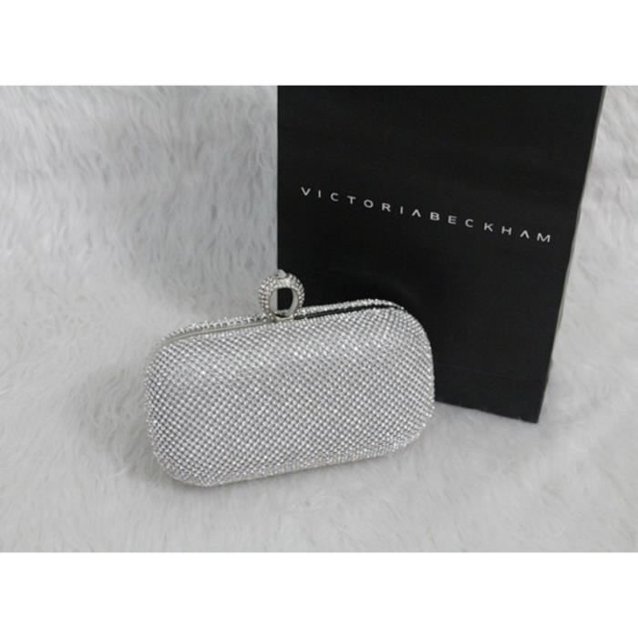Femme Sac A Main Pochette Pour Soiree Mariage Argente Hb322 1
