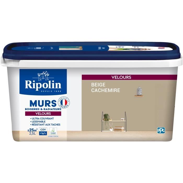 RIPOLIN Peinture Couleur Satin Ultra Couvrante pour Cuisine Chambre Salon Salle Entrée Couloir - vue 2