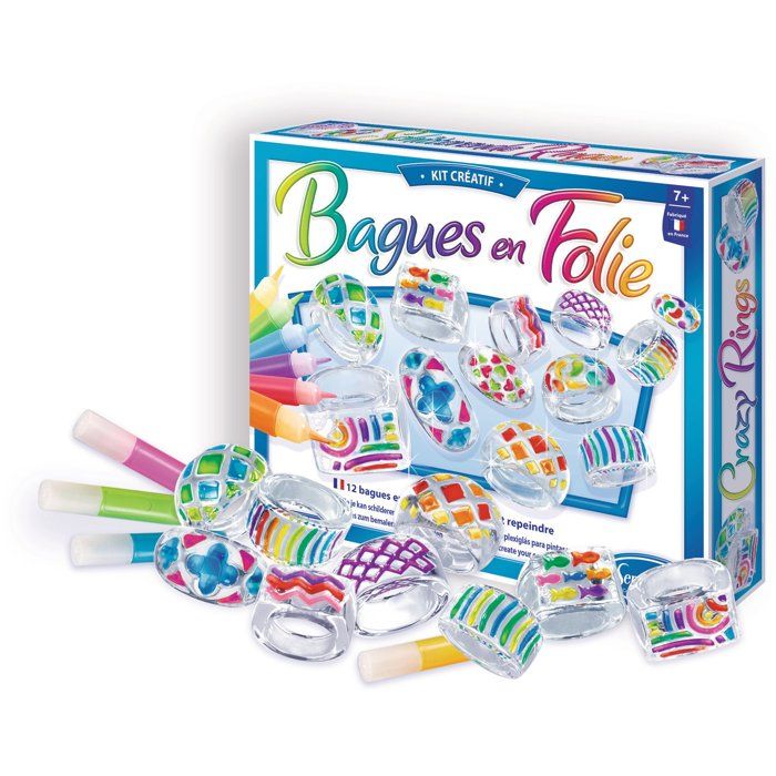 Kit Créatif Bijoux Sentosphère – Bagues en Folie 12 Bagues Transparentes - vue 2