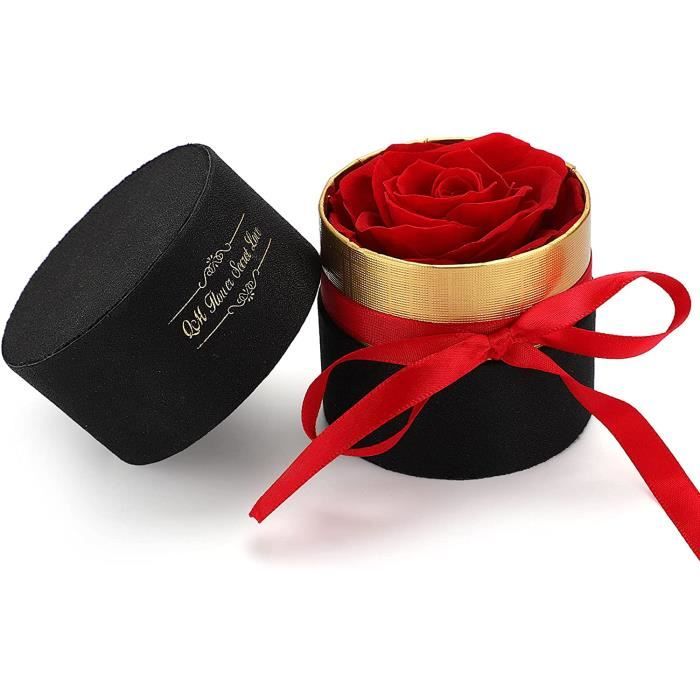 Rose Éternelle RANJIMA En Boîte Cadeau - Stabilisée Rouge, Cadeau Romantique | Anniversaire, Fête Des Mères