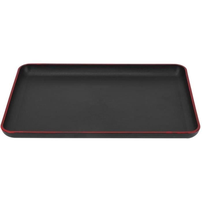 Plateau en plastique rectangulaire de portion de nourriture de plateau en plastique de style japonais de 30 de 20cm