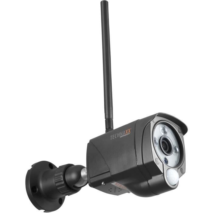 Caméra de surveillance extérieure TECHNAXX TX-145 - Vision nocturne - 120° - Sans fil - Noir