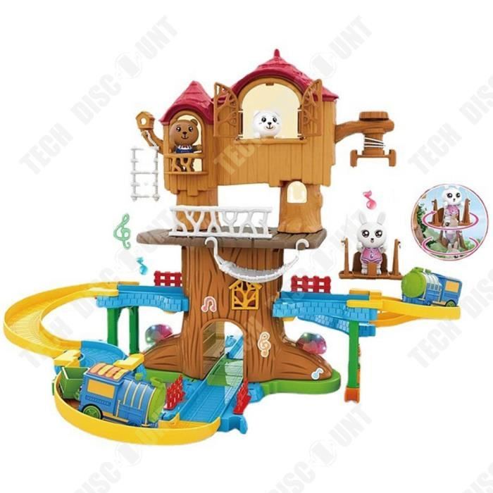 TD?� Ensemble de piste maison d'arbre de jouet de maison de jeu pour enfants,jouet de 