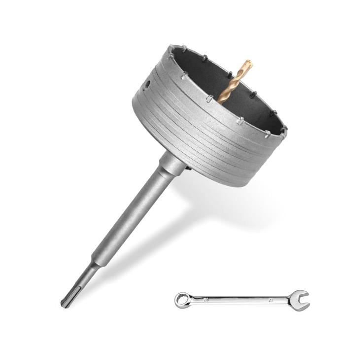 Couronne De Forage SDS Plus 160 Mm - Avec Foret De Centrage 8x110 Mm Et Adaptateur M22, Pour Béton, Pierre, Marbre - 4