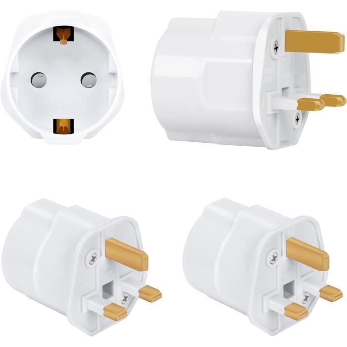 Adaptateur De Voyage Europe Vers UK - Prise 3 Broches Type G - Marque Maclean