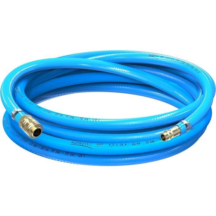 Wiltec Tuyau d’air comprimé PVC 10 m – Diamètre extérieur 12 mm