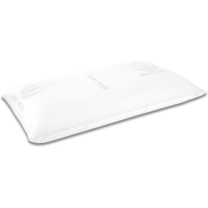 Oreiller 70x40 Cm 100% LATEX - Ferme, Hypoallergénique, Anti-Acariens - Confort Garanti
