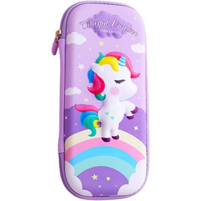 Trousse à Crayons Kawaii Licorne En Silicone – 12 Stylos Gel Effaçables + Stylo 10 En 1 Inclus – Rétractable, Portable – Fournitures Scolaires - 4