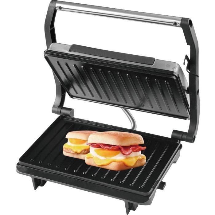 TRIOMPH ETF2111 Grill Panini - 750W - Plaque anti-adhésive-Contrôle de température-Pieds antidérapants-Marche/Arrêt+voyant lumineaux