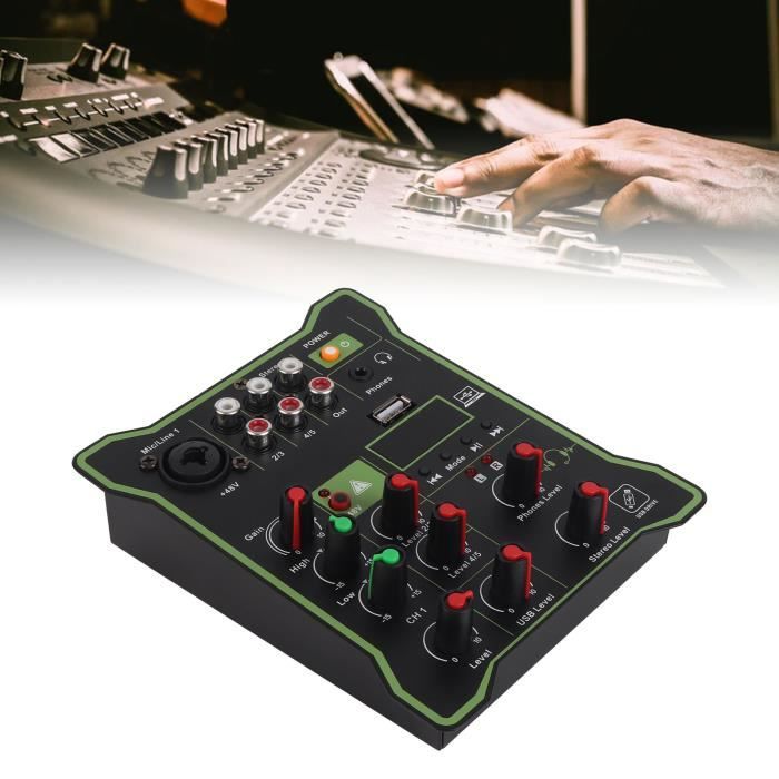 Table De Mixage Audio USB V8-Mono - Contrôleur Effets Sonores, Interface DJ Et Enregistrement PC