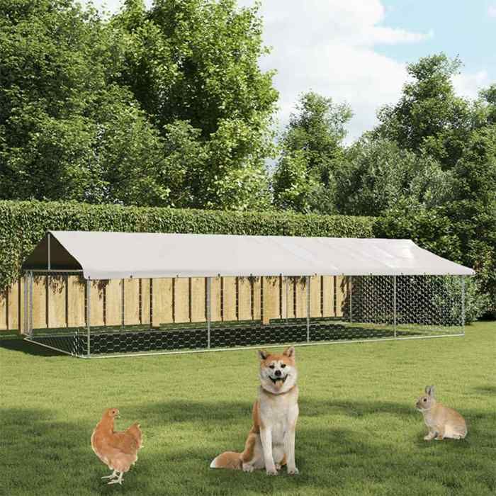 vidaXL Chenil avec Toit 600x300x150 cm
