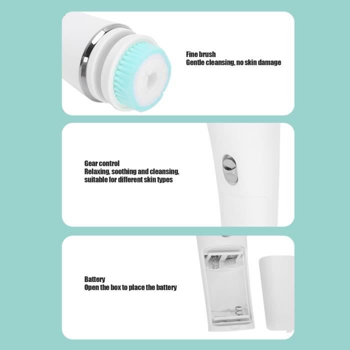 5 en 1 Brosse Nettoyante Électrique de Visage Ménage Brosse de