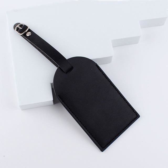 2 étiquettes De Bagage En Cuir PU - Avec Sangle Réglable Et Couvercle De Protection Vie Privée - Dimensions Environ 11x7cm - Pour Valise, Sac De Voyage, Couple