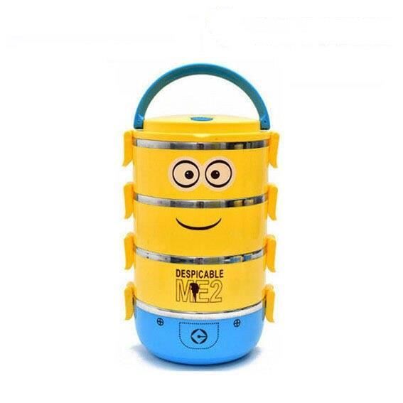 Boîte Déjeuner Enfant ZHUIYIWIN – Bento 3 Compartiments Avec Couvercle Oreilles De Chat – Passe Au Micro-ondes Et Lave-vaisselle