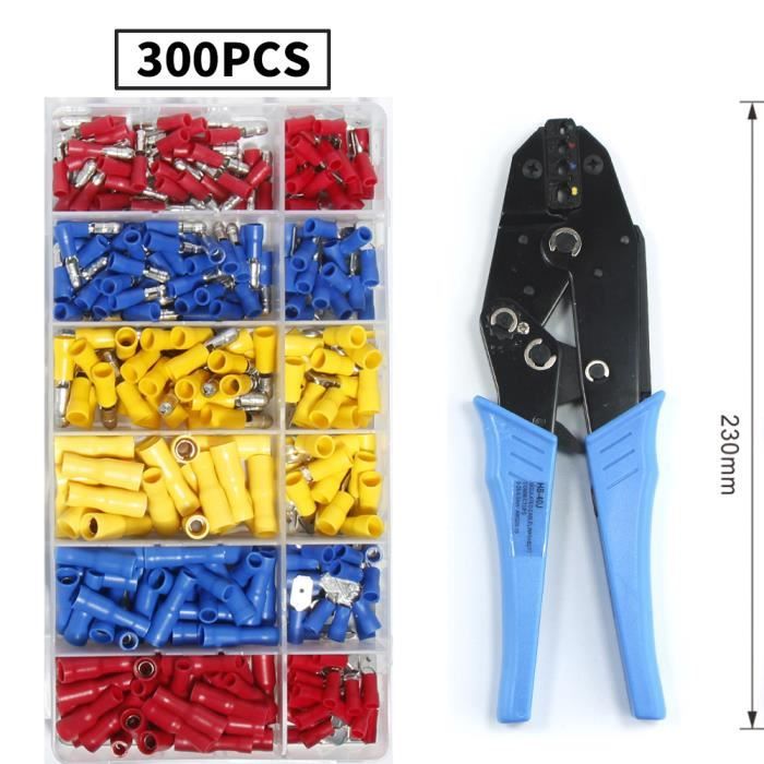 Pince à Sertir Beta 1608/C9t - Avec Assortiment De 450 Cosses Isolées - Outil Professionnel
