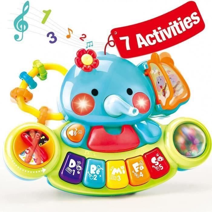 Jouet de Piano pour Bébé 6 Mois avec 7 Aires de Jeux, Cadeau Jouet Musical Bébé  pour 6 9 12 Mois Naissance Fille Garçons - Cdiscount Jeux - Jouets