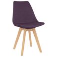 :)22300 GRAND 4 x Chaises de salle à manger ECONOMIQUE - Chaise de cuisine Chaise Scandinave - Violet Tissu-1