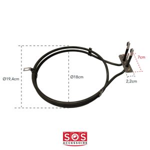 Résistance Four Supérieure AS0053965 - Compatible BRANDT, DE DIETRICH, SAUTER, VEDETTE - Pièce Origine
