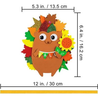 Kit Bricolage Hérisson Automne – 12 Kits Créatifs En Feutrine EVA – Activité Manuelle Pour Enfants – Décoration Thanksgiving, Noël Et Saisons