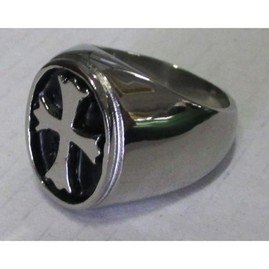 Bague croix templier sur fond noir 13us chevaliere homme femme Cdiscount Bricolage