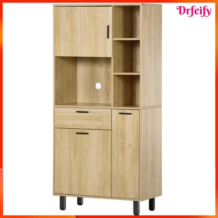 Buffet de cuisine - AKOZON - 7889 - 1 tiroir - 3 portes - 4 niches ...
