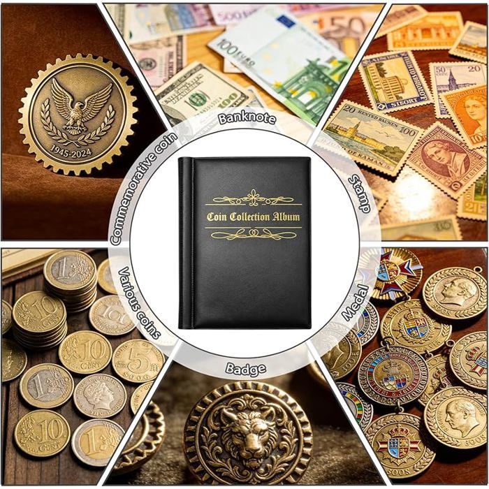 Solivive 480 Pochette Classeur Pieces 2 Euros De Monnaie, Album de Pièces de Monnaie Collection, Album Numismatique Collection - Beaux-Arts et Loisirs créatifs