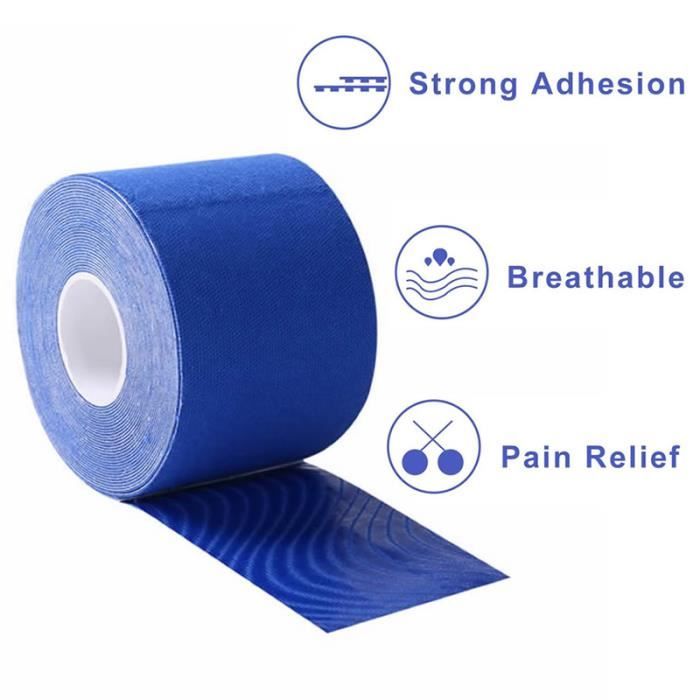 2.5CM x 5M-Bleu-Ruban Adhésif en Coton pour le dehors, Bande de  Kinésiologie pour les Muscles et la Récupérat - Cdiscount Sport