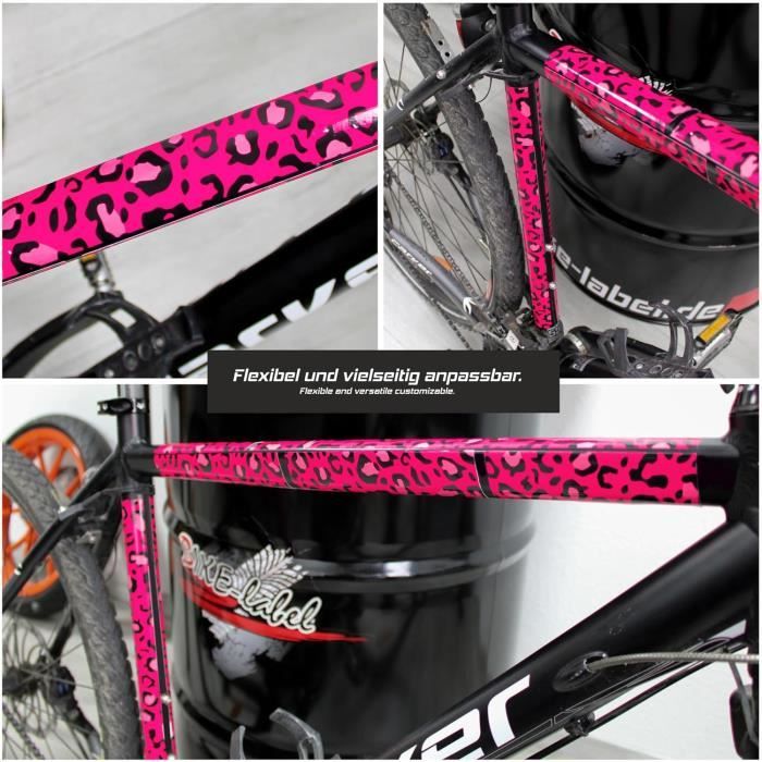 X400120Ve Lot De 12 Autocollants Pour Cadre De Velo Electrique Motif Leopard Xl Rose n3272 Cdiscount Sport