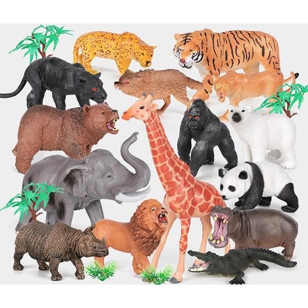 Jeux Figurine Animaux,12 Pièces Grand Animaux la Jungle Animaux Jouet Forêt  Sauvages Zoo Set Cadeau pour 3 Ans Enfant Fille Garçons - Cdiscount Jeux -  Jouets