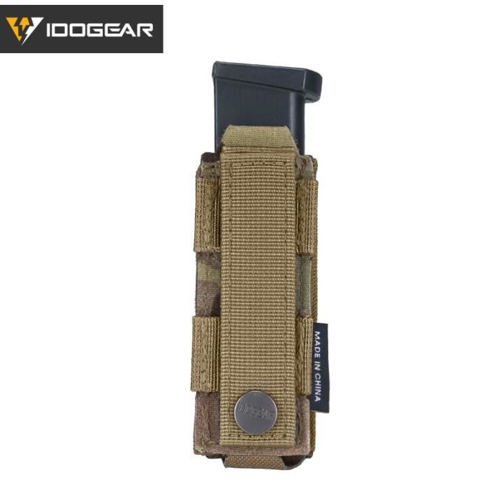 Pochette Porte-magasin Tactique TOPTACPRO - MOLLE, Découpe Laser, Pour 9mm - Camouflage