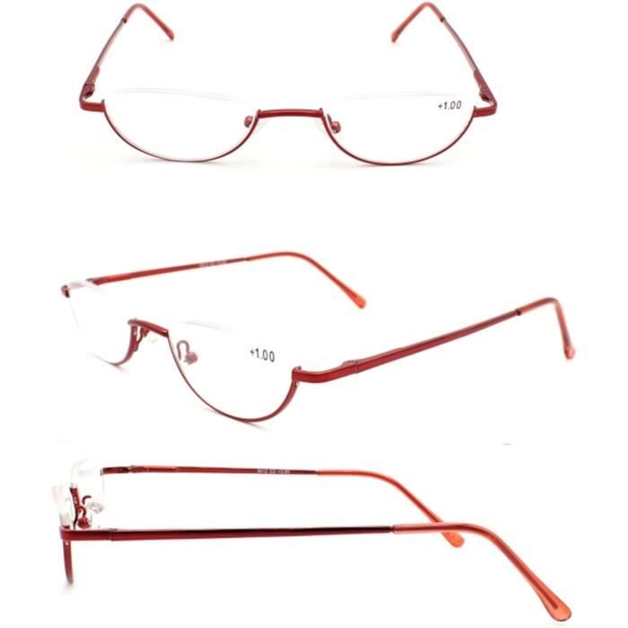 Lunette de vue on sale demi lune homme