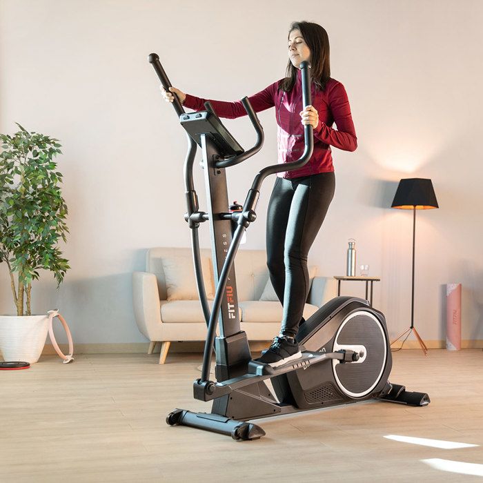 Velo elliptique BELI 400 FITFIU Fitness Roue d inertie 6kg Connectivite APP Ecran LCD Frein magnetique Cdiscount Sport