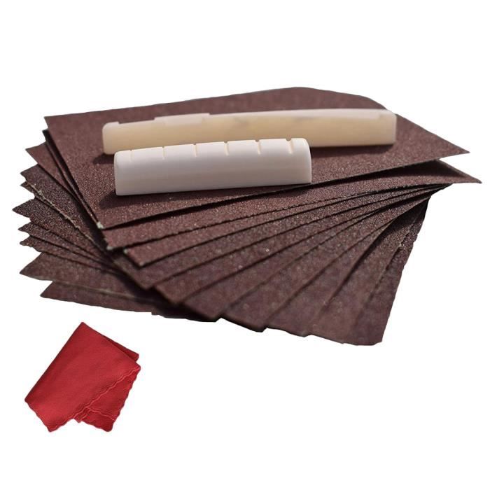 Sillet Et Chevalet En Os Pour Guitare Acoustique - Améliore La Sonorité - Compatible 6 Cordes