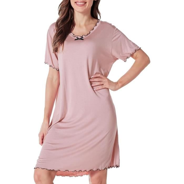 Liquette de nuit top femme manche courte
