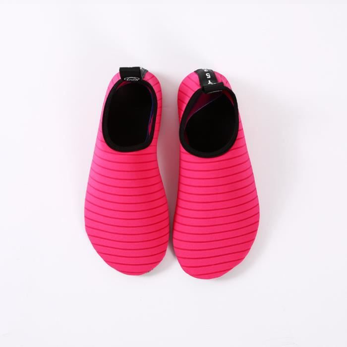 Chaussures aquatiques femme fille Sports nautiques Sechage Rapide Rose