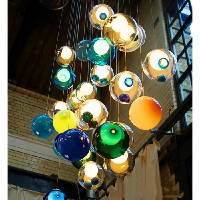 AUTSUPPL Abat-jour Cylindrique Verre Transparent Pour Lustre